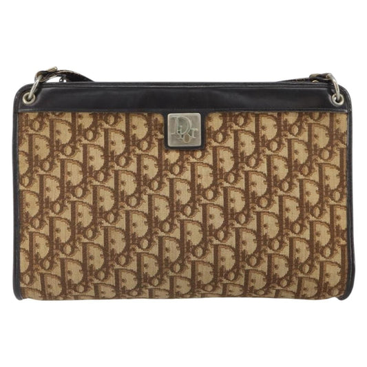 Christian Dior Vintage Trotter Shoulder Bag Canvas Brown Canvas Shoulder Bag Bag ()