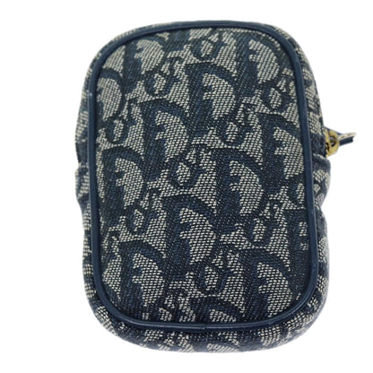 Christian Dior Vintage Trotter Pouch Canvas Navy Canvas Clutche & Pouche Bag ()