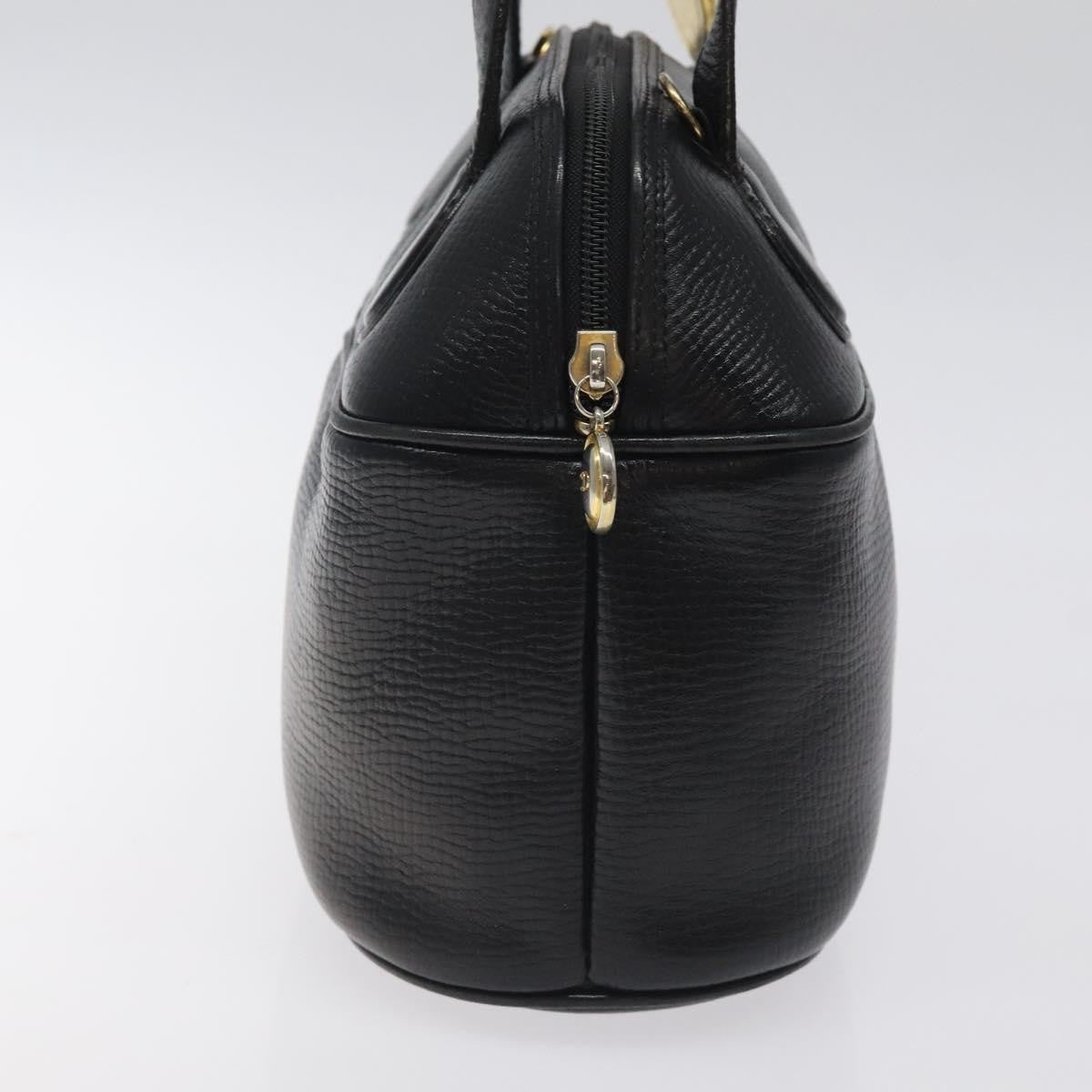 Christian Dior Vintage Cd Handbag Leather Black Leather Handbag ()