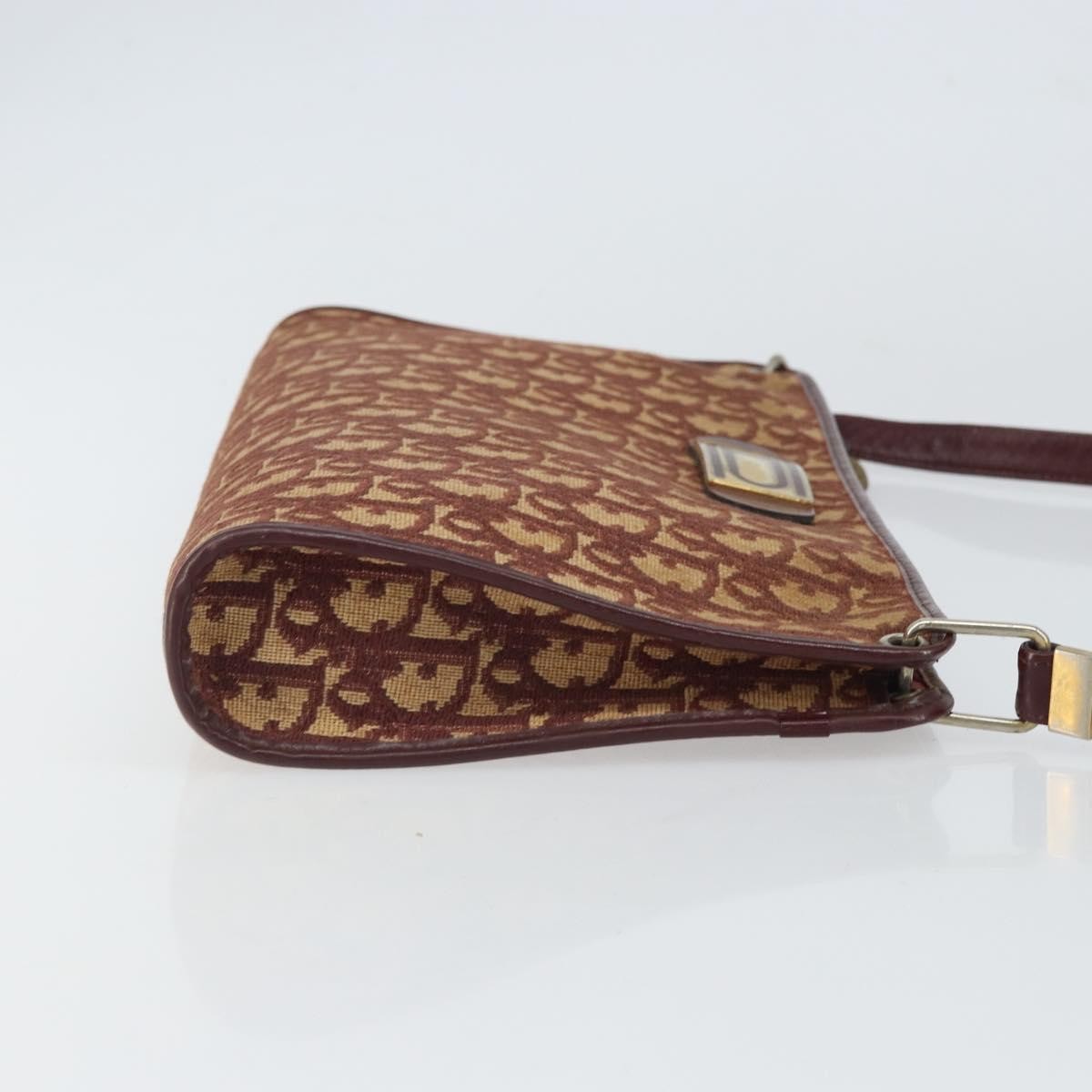 Christian Dior Vintage Trotter Shoulder Bag Canvas Red Canvas Shoulder Bag Bag ()