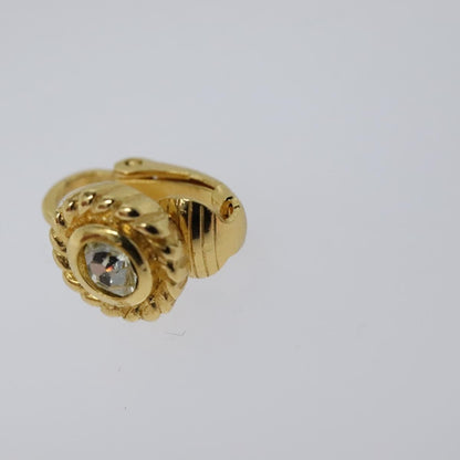 Christian Dior Vintage Clip-On Earrings Metal Gold Metal Earrings Jewelry ()