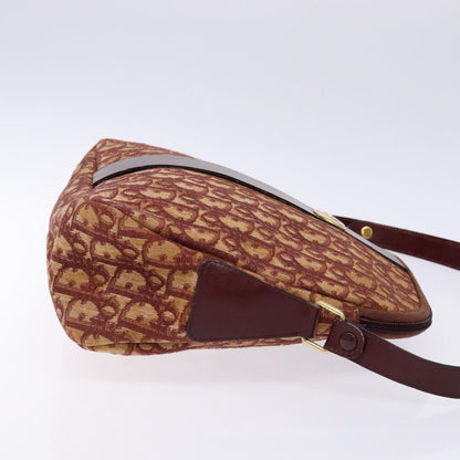 Christian Dior Vintage Trotter Handbag Canvas Red Canvas Handbag ()