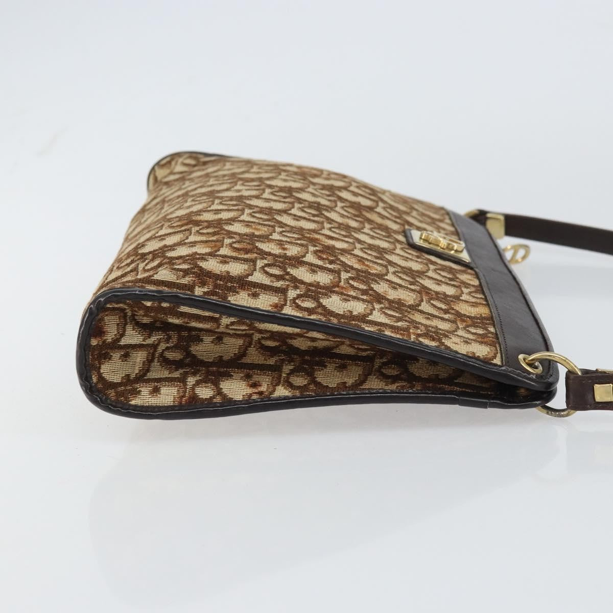 Christian Dior Vintage Trotter Shoulder Bag Canvas Beige Canvas Shoulder Bag Bag ()