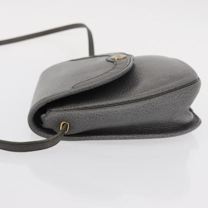 Christian Dior Vintage Cd Logo Shoulder Bag Leather Gray Leather Shoulder Bag Bag ()