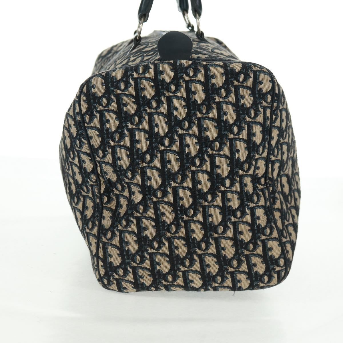 Christian Dior Vintage Trotter Boston Bag Diorissimo Canvas Navy Canvas Travel Bag Bag ()