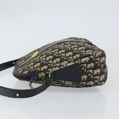 Christian Dior Vintage Cd Trotter Handbag Canvas Navy Canvas Handbag ()
