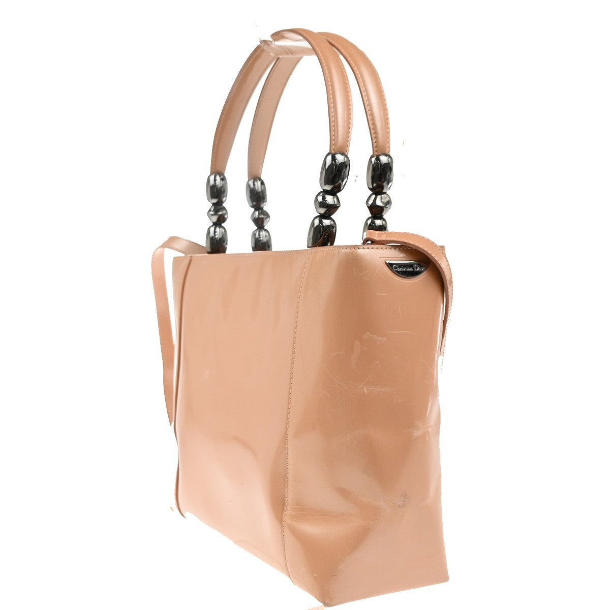 Christian Dior Malice Handbag Patent Leather Pink Patent_Leather Shoulder Bag Bag ()
