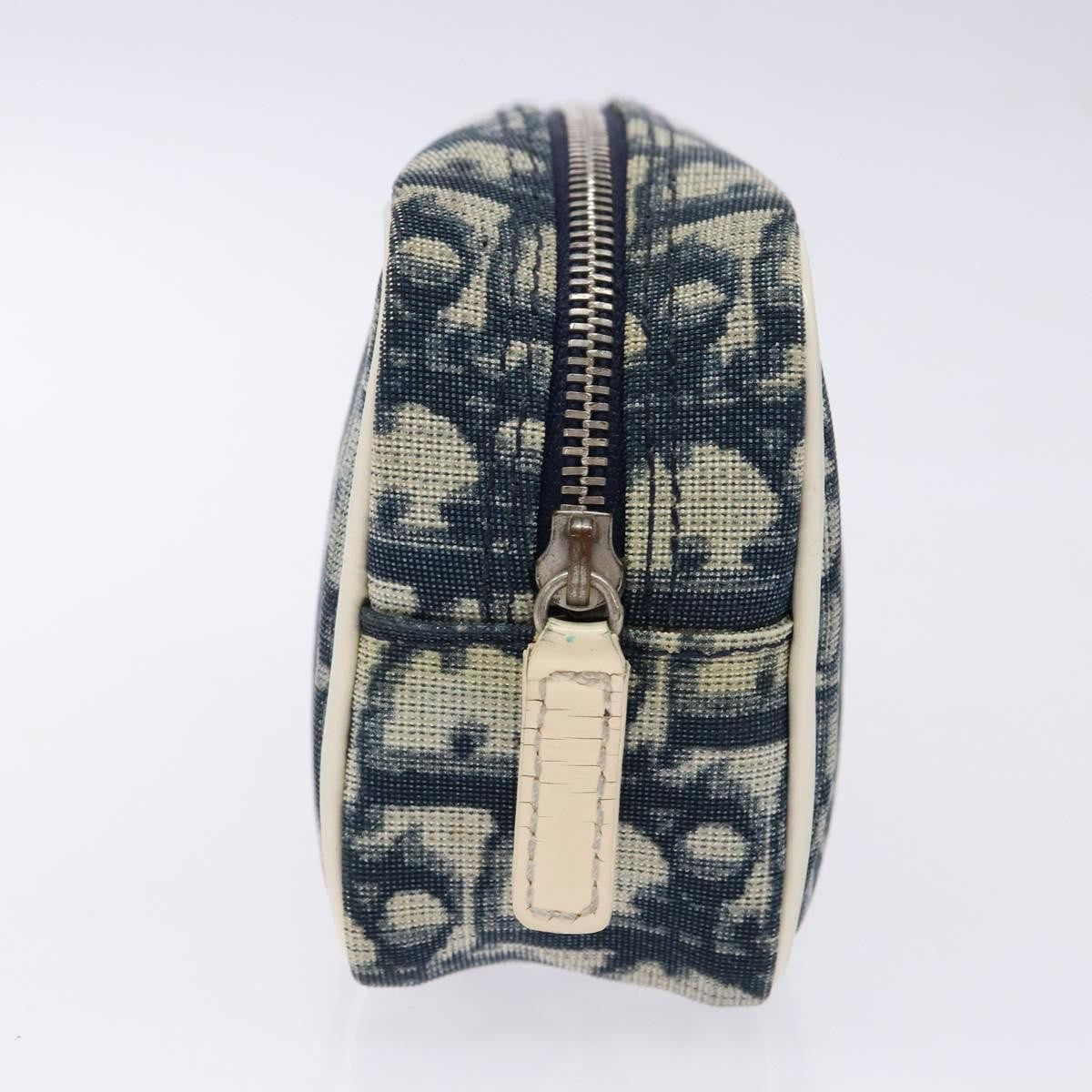 Christian Dior Vintage Trotter Pouch Diorissimo Canvas Navy Canvas Clutche & Pouche Bag ()