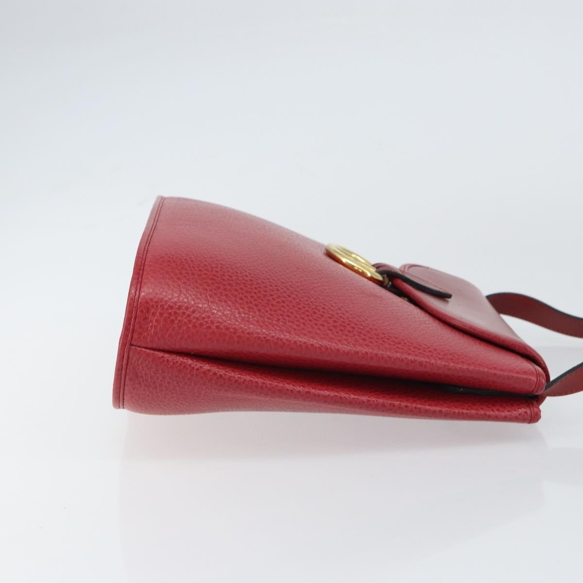 Christian Dior Vintage Shoulder Bag Leather Red Leather Shoulder Bag Bag ()