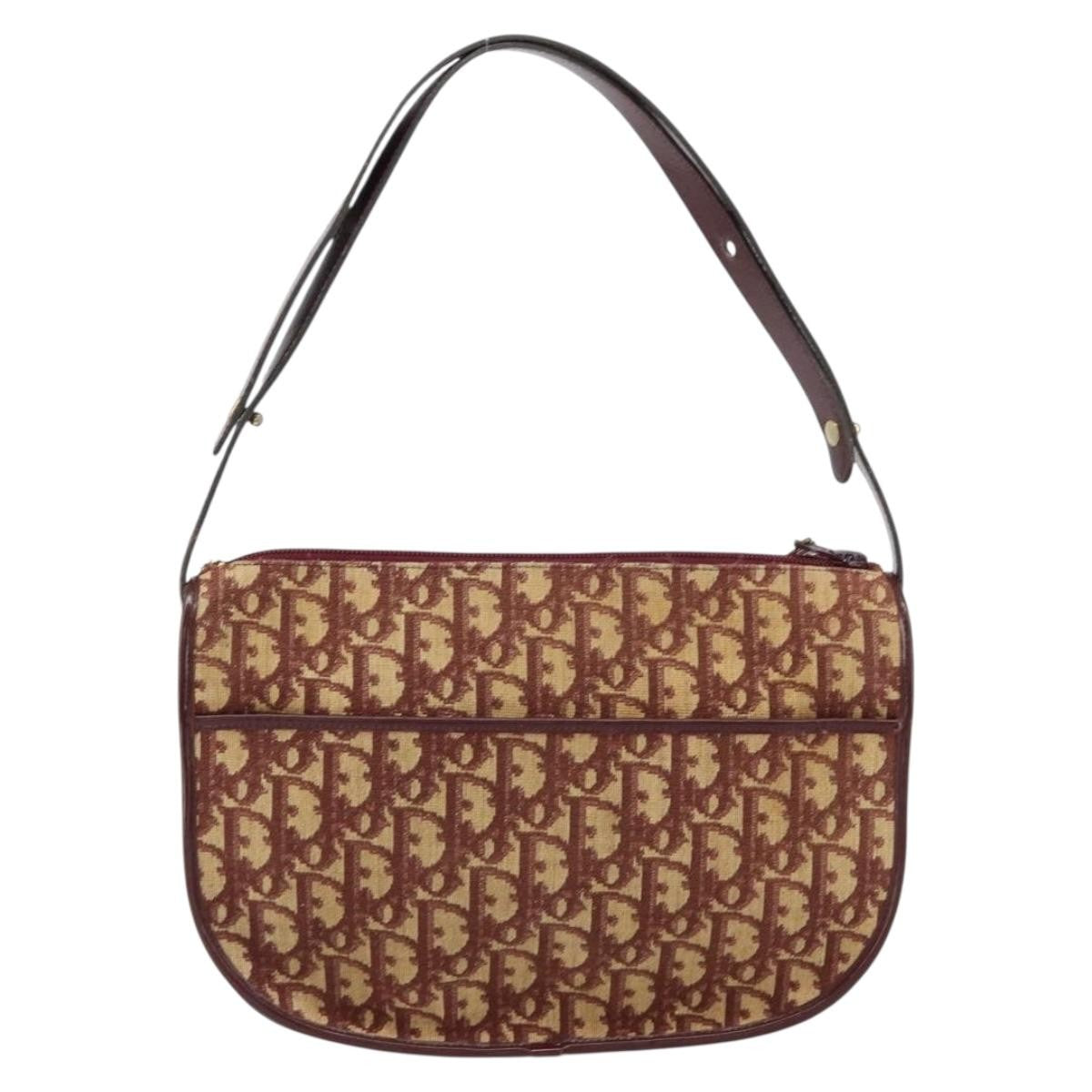 Christian Dior Vintage Trotter Shoulder Bag Canvas Beige Canvas Shoulder Bag Bag ()