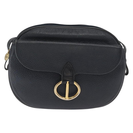 Christian Dior Vintage Shoulder Bag Leather Navy Leather Shoulder Bag Bag ()
