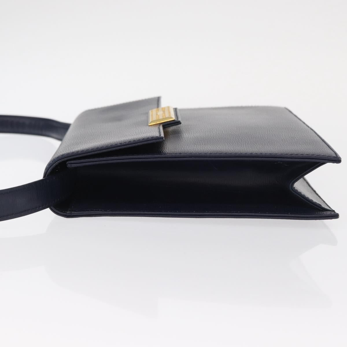 Christian Dior Vintage Cd Flap Shoulder Bag Leather Navy Leather Shoulder Bag Bag ()