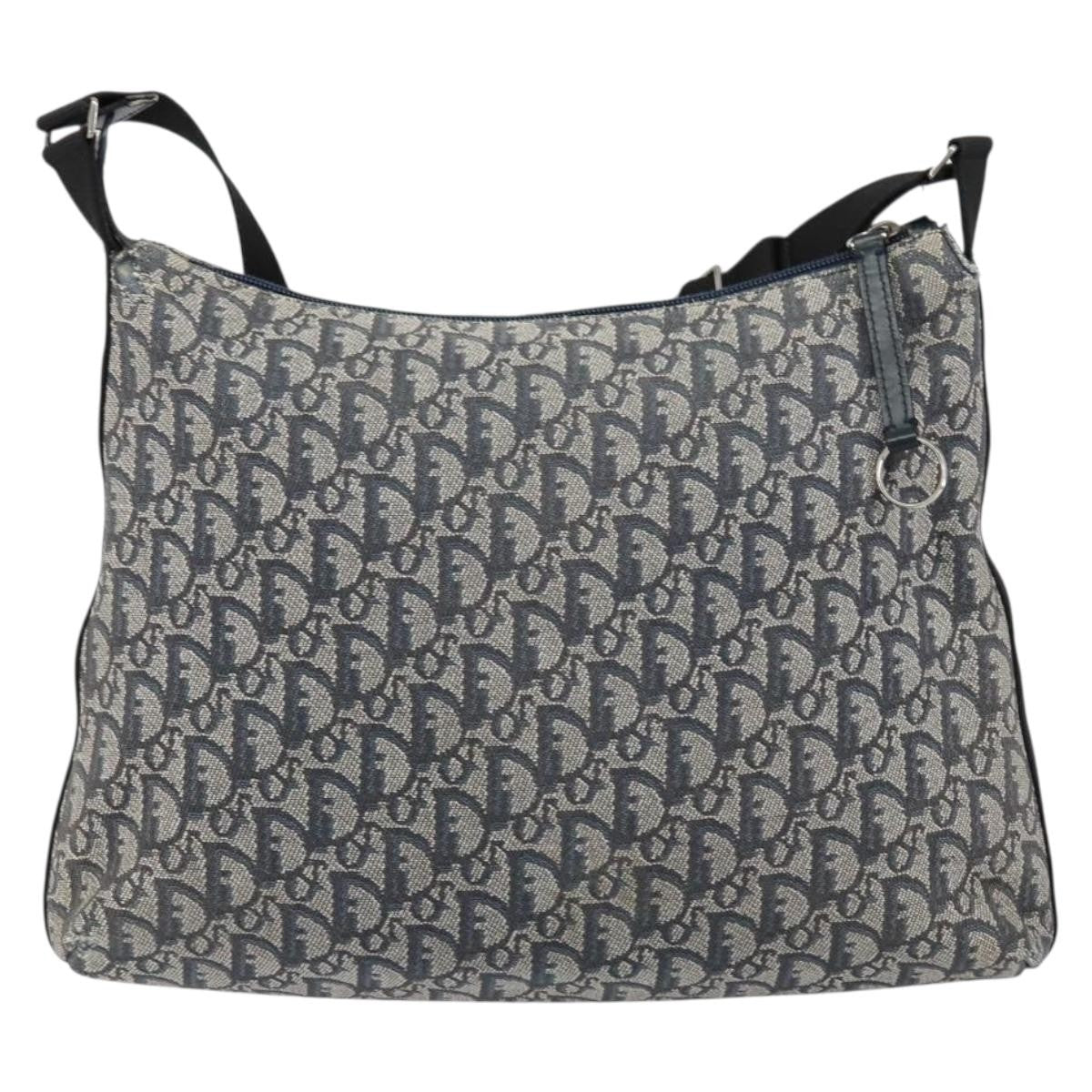 Christian Dior Vintage Trotter Shoulder Bag Canvas Navy Canvas Shoulder Bag Bag ()