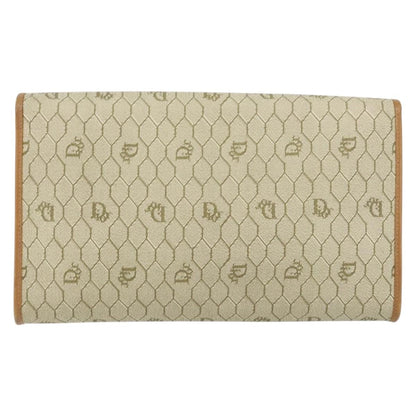 Christian Dior Vintage Honeycomb Chain Canvas Beige Canvas Shoulder Bag Bag ()