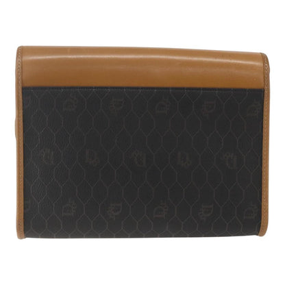 Christian Dior Vintage Honeycomb Shoulder Bag Canvas And Leather Black Pvc Shoulder Bag Bag ()