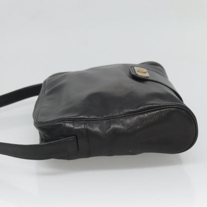 Christian Dior Shoulder Bag Leather Black Leather Shoulder Bag Bag ()
