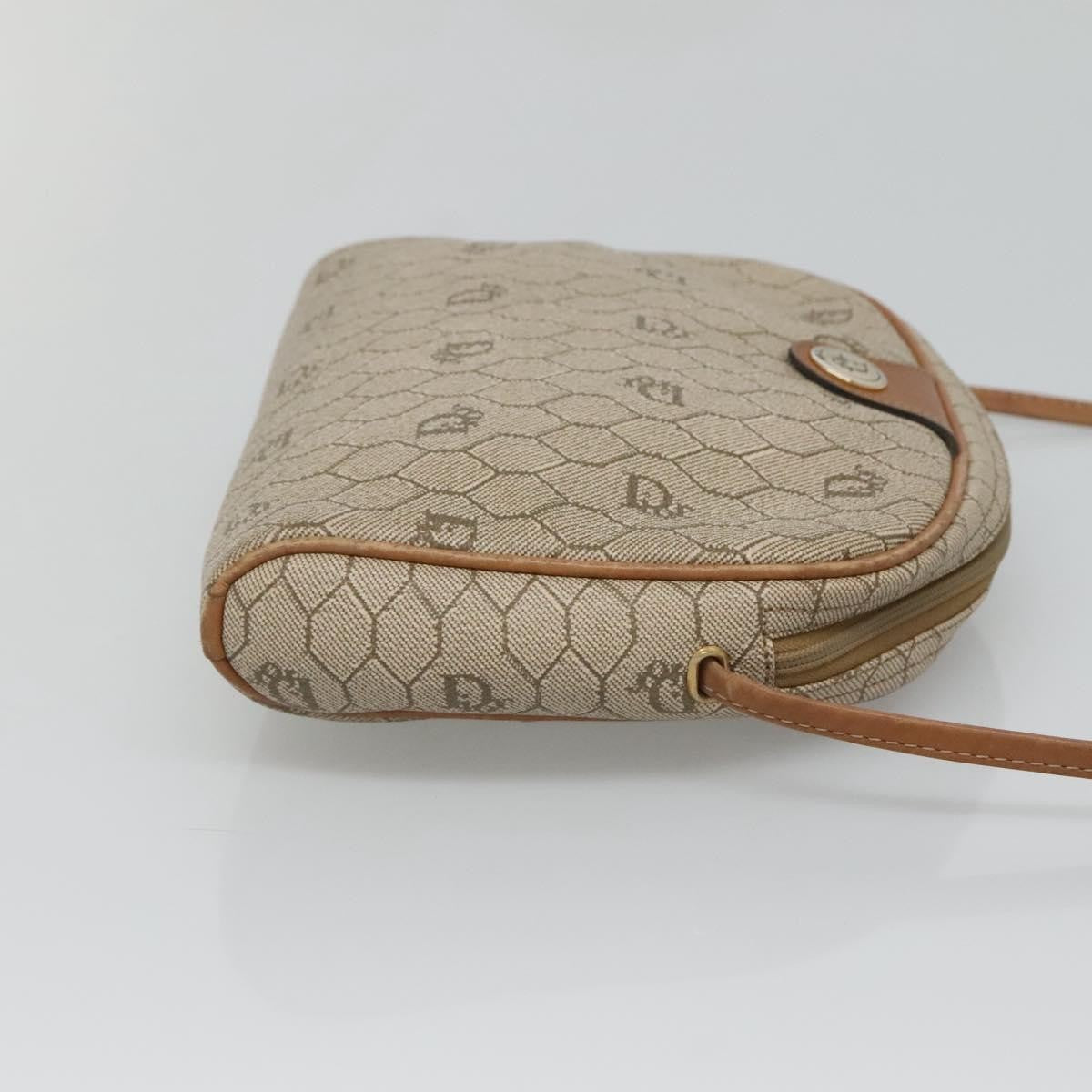 Christian Dior Vintage Honeycomb Shoulder Bag Canvas Beige Canvas Bag ()