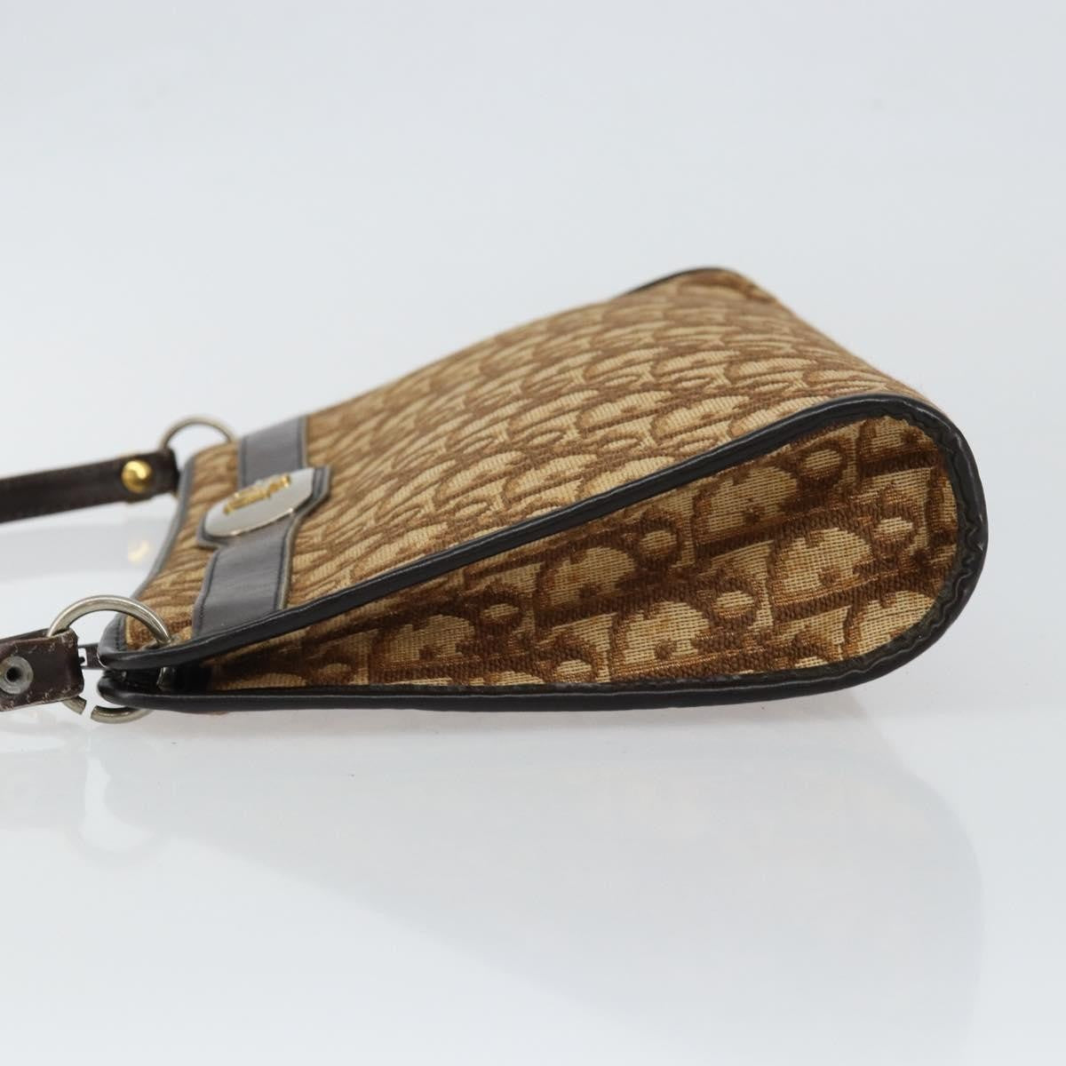 Christian Dior Vintage Trotter Shoulder Bag Canvas Brown Canvas Shoulder Bag Bag ()