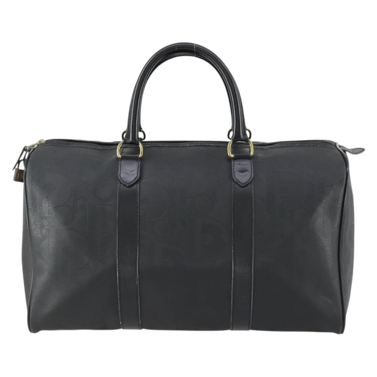 Christian Dior Vintage Trotter Boston Bag Pvc Black Pvc Travel Bag Bag ()