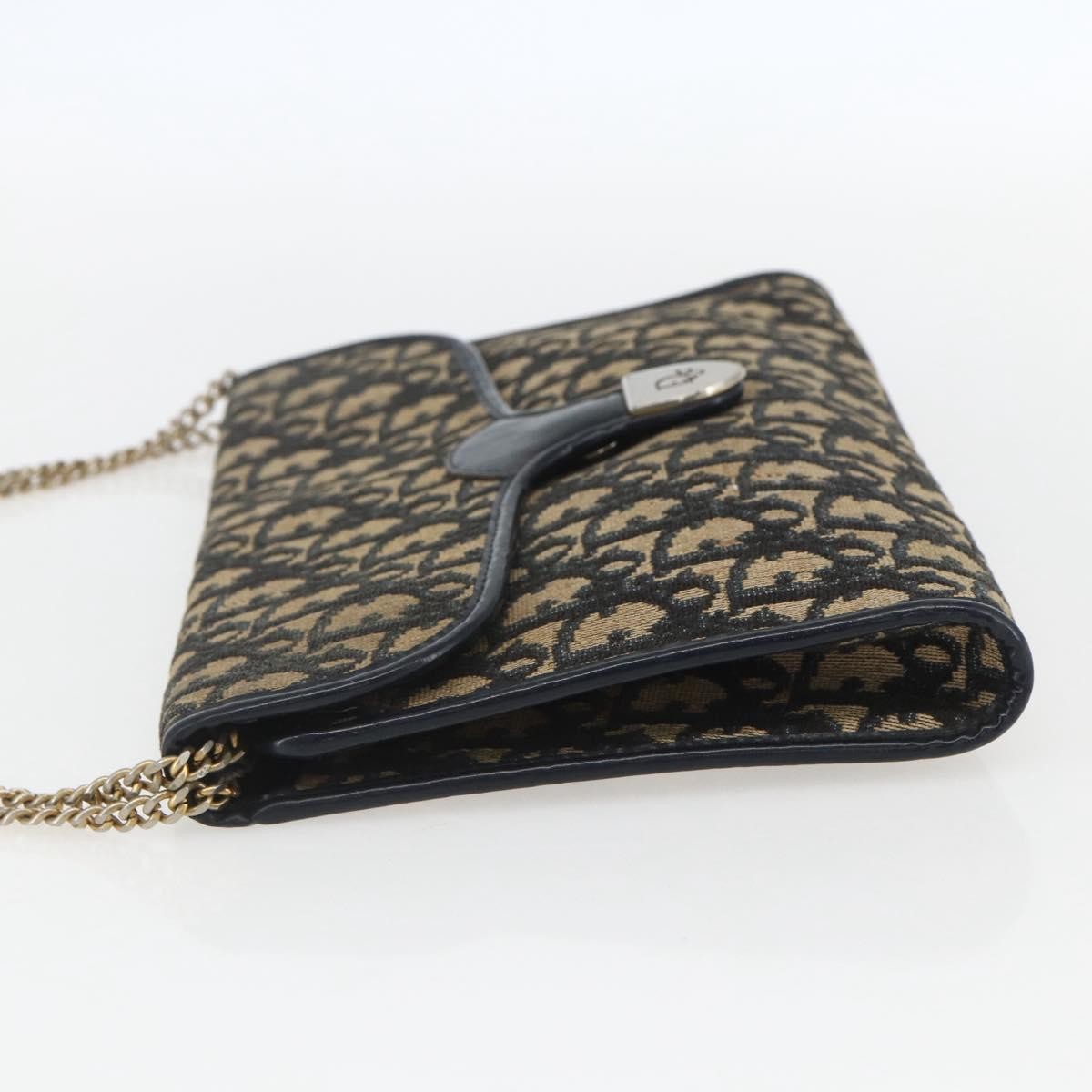 Christian Dior Vintage Trotter Shoulder Bag Canvas Navy Canvas Shoulder Bag Bag ()