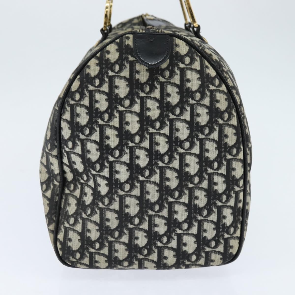 Christian Dior Vintage Trotter Boston Bag Diorissimo Canvas Black Canvas Handbag ()