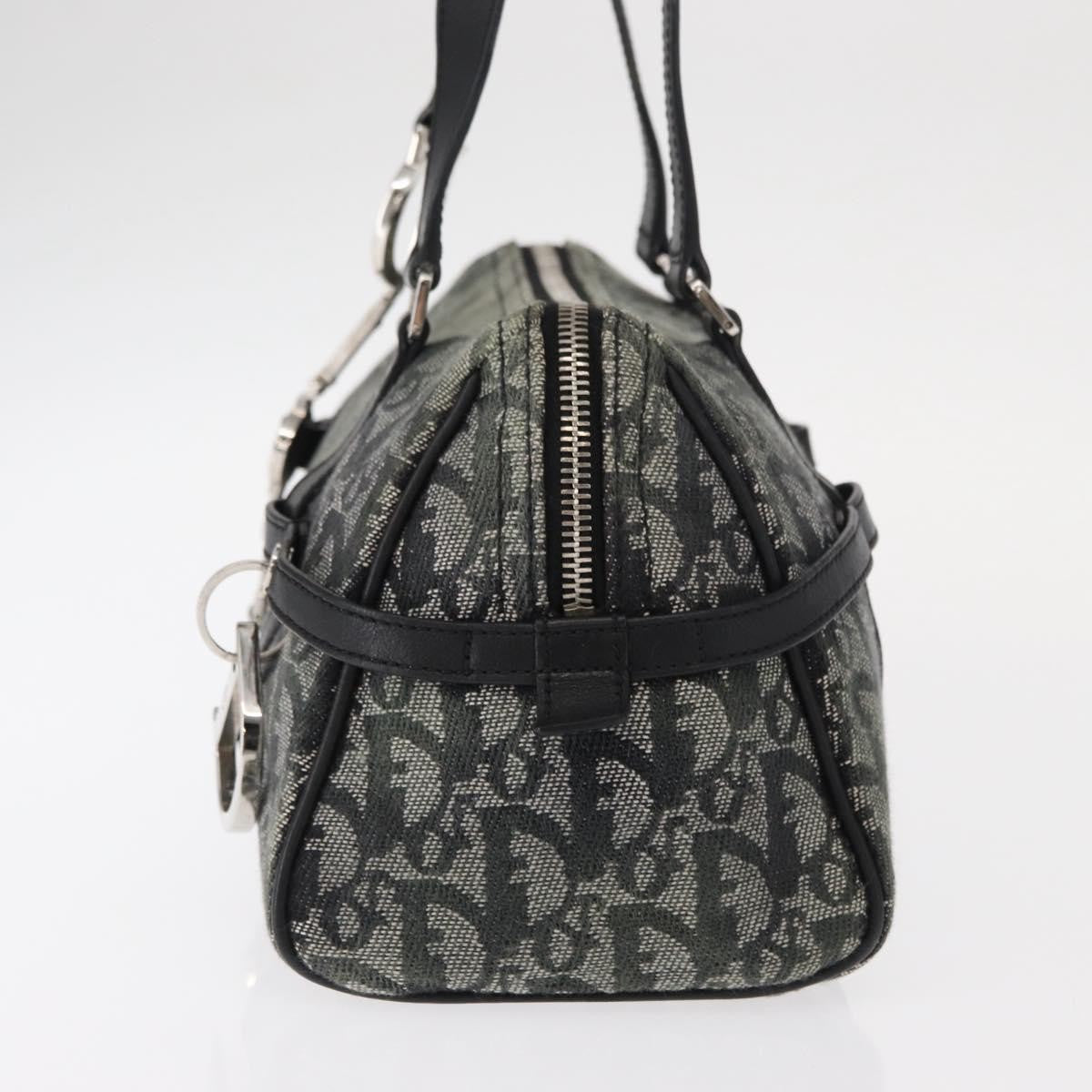 Christian Dior Vintage Trotter Zip Shoulder Bag Diorissimo Canvas Black Canvas Handbag ()