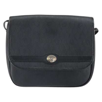 Christian Dior Vintage Honeycomb Shoulder Bag Canvas And Leather Black Canvas Shoulder Bag Bag ()
