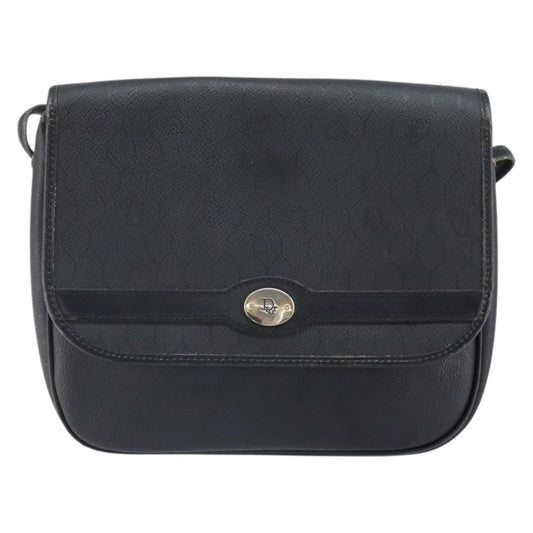 Christian Dior Vintage Honeycomb Shoulder Bag Canvas And Leather Black Canvas Shoulder Bag Bag ()
