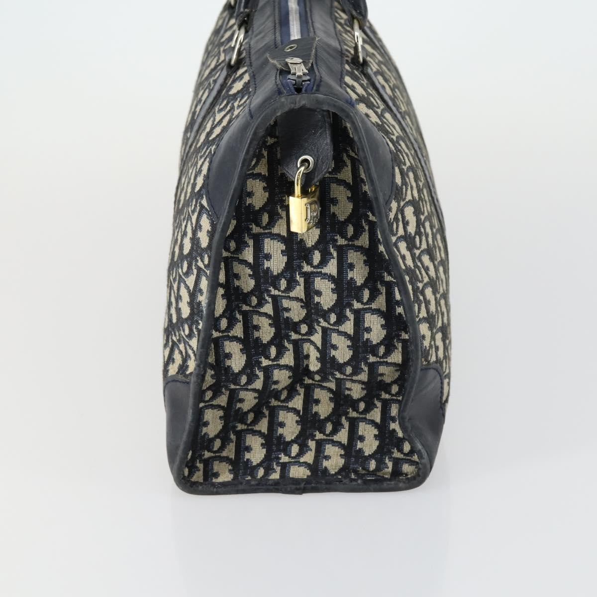Christian Dior Vintage Trotter Boston Bag Canvas Navy Canvas Travel Bag Bag ()