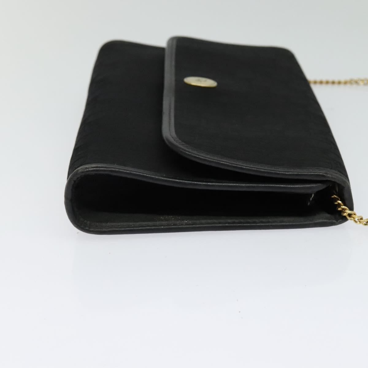 Christian Dior Vintage Trotter Flap Crossbody Bag Canvas Black Canvas Shoulder Bag Bag ()