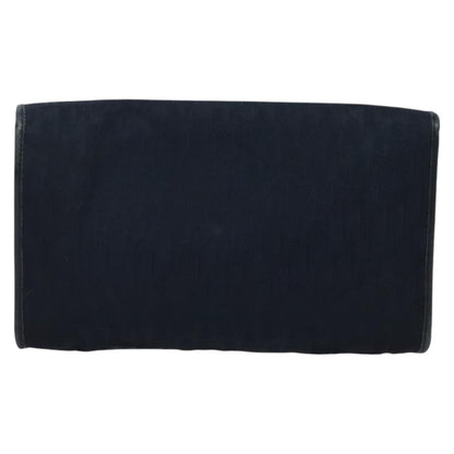 Christian Dior Vintage Chain Flap Shoulder Bag Diorissimo Canvas Navy Canvas Shoulder Bag Bag ()