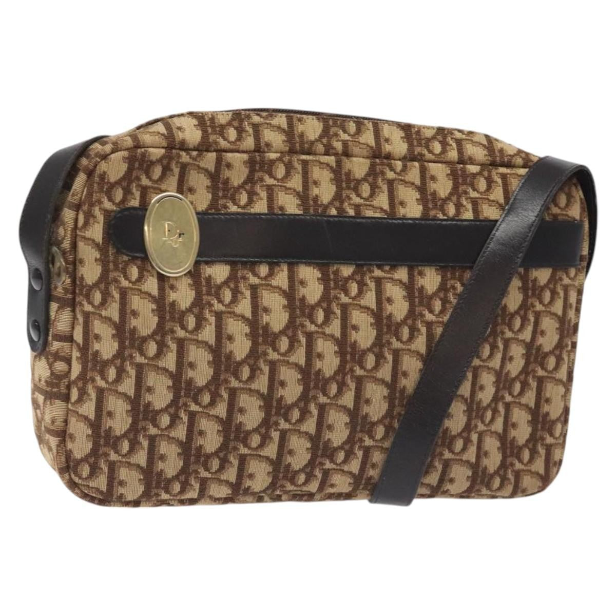 Christian Dior Vintage Trotter Shoulder Bag Canvas Brown Canvas Shoulder Bag Bag ()