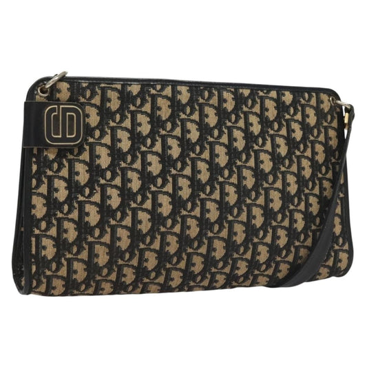 Christian Dior Vintage Trotter Shoulder Bag Canvas Navy Canvas Shoulder Bag Bag ()
