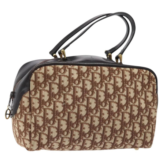 Christian Dior Vintage Trotter Handbag Canvas Beige Canvas Handbag ()