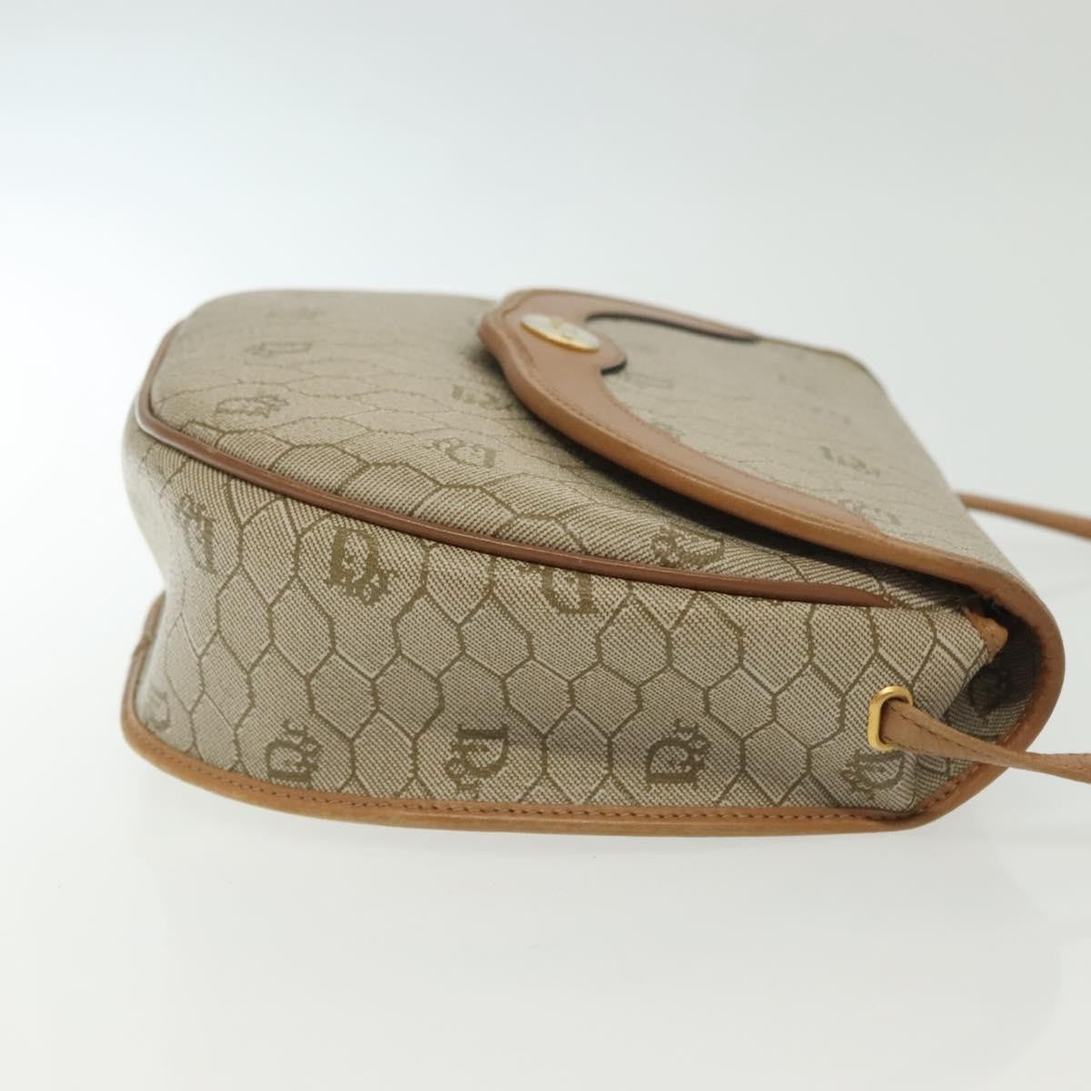 Christian Dior Vintage Honeycomb Shoulder Bag Canvas Beige Canvas Bag ()