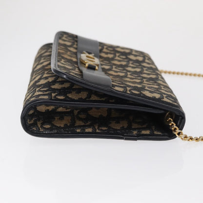 Christian Dior Vintage Cd Chain Flap Shoulder Bag Diorissimo Canvas Navy Canvas Shoulder Bag Bag ()