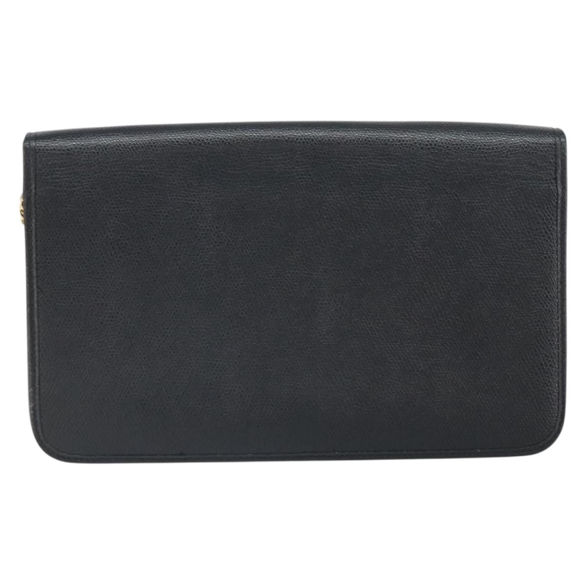Christian Dior Vintage Chain Flap Shoulder Bag Leather Black Leather Shoulder Bag Bag ()