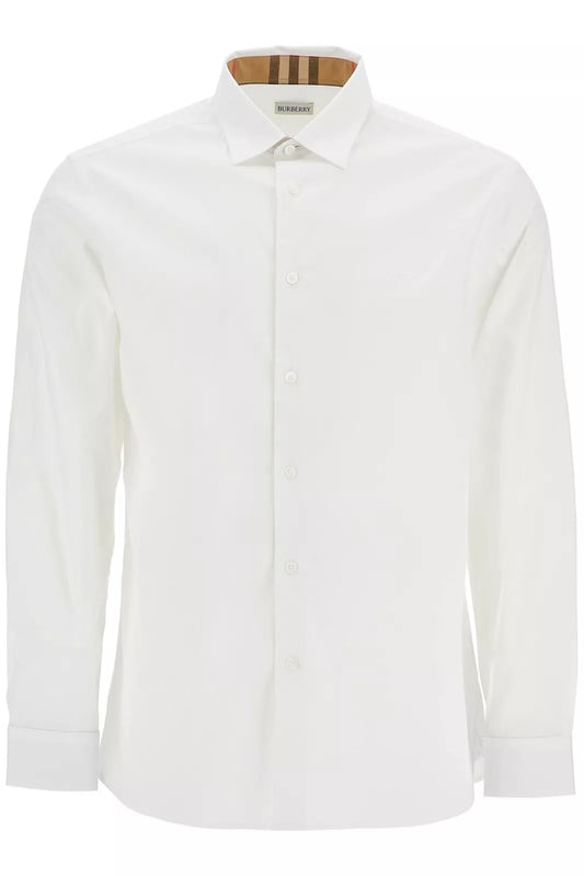 8071465 A1464 WHITE BURBERRY MEN CASUAL SHIRT