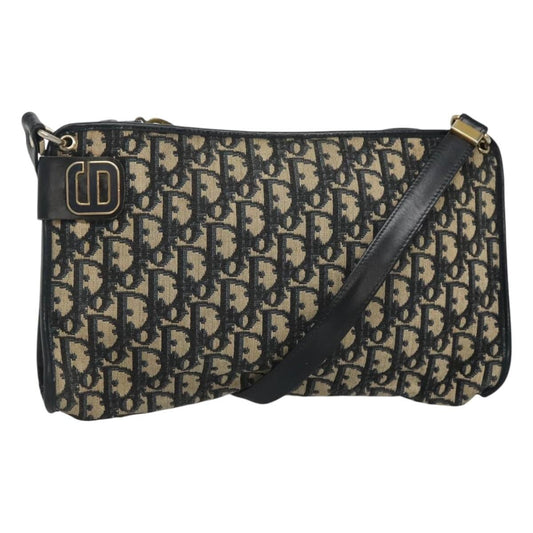 Christian Dior Vintage Cd Trotter Shoulder Bag Canvas Navy Canvas Shoulder Bag Bag ()