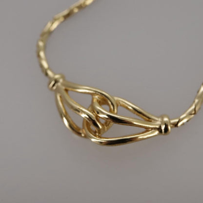 Christian Dior Vintage Cd Jumbo Chain Necklace Metal Gold Metal Necklace Jewelry ()