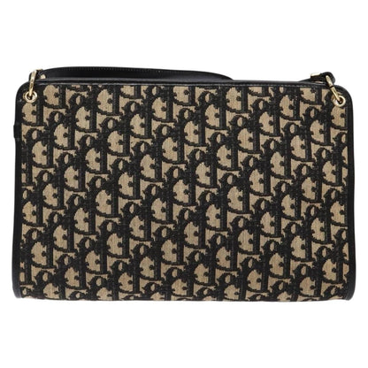 Christian Dior Vintage Trotter Shoulder Bag Canvas Navy Canvas Bag ()