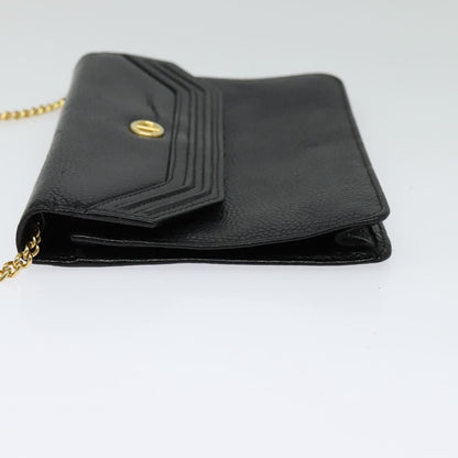 Christian Dior Vintage Chain Flap Shoulder Bag Leather Black Leather Shoulder Bag Bag ()