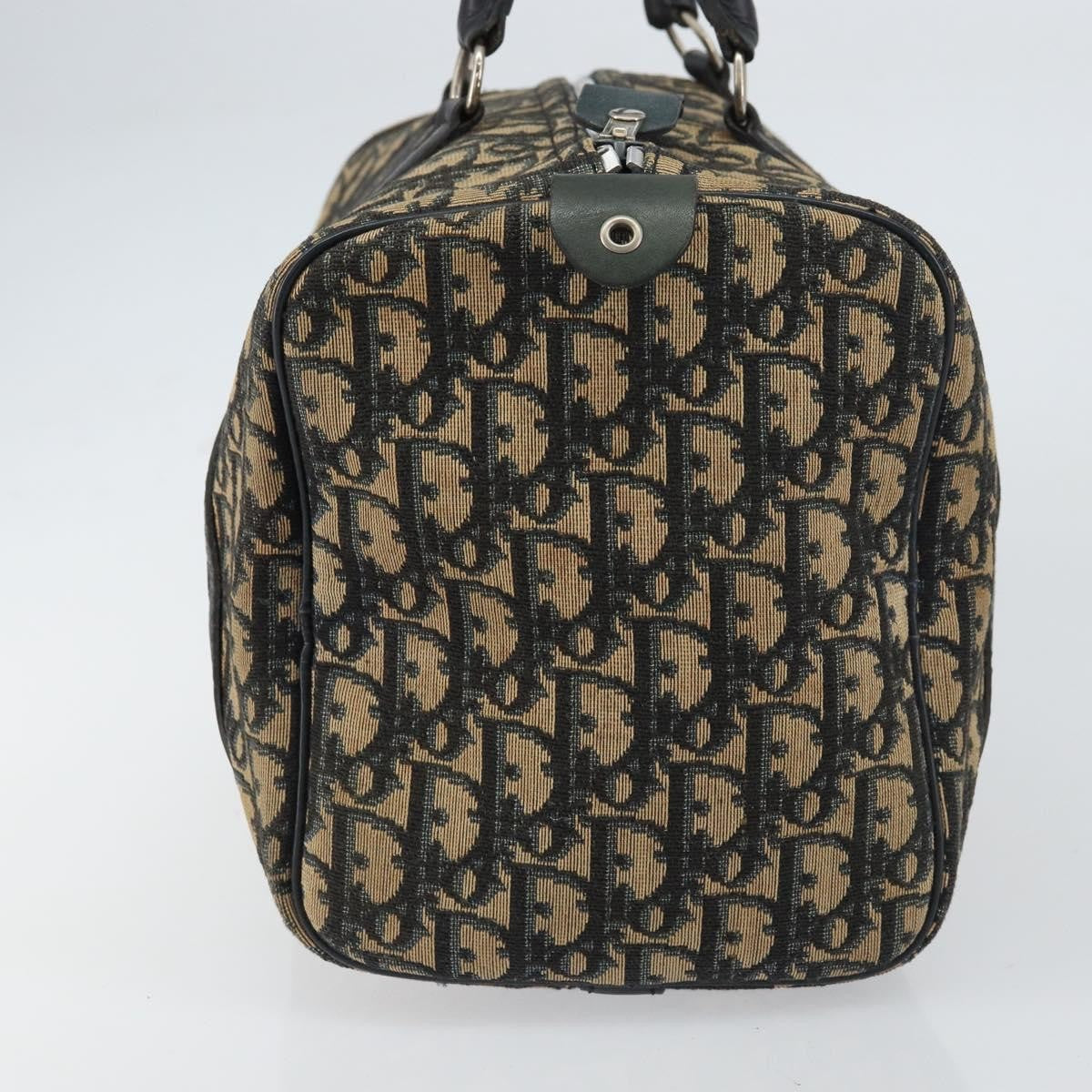 Christian Dior Vintage Trotter Boston Bag Canvas Navy Canvas Travel Bag Bag ()