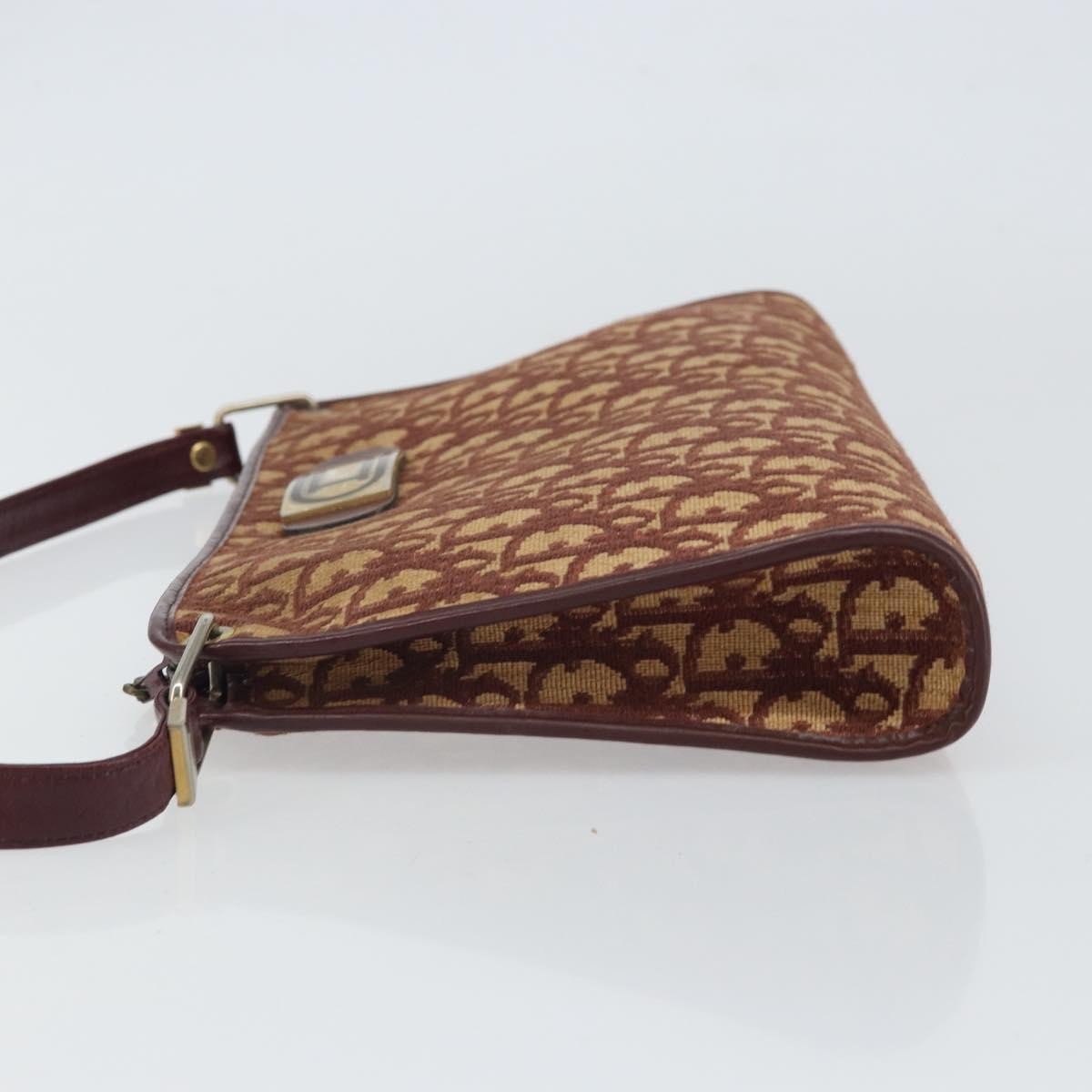 Christian Dior Vintage Trotter Shoulder Bag Canvas Red Canvas Shoulder Bag Bag ()