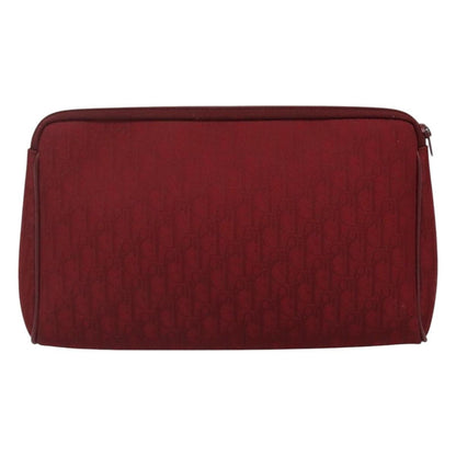 Christian Dior Trotter Pouch Canvas Red Canvas Bag ()