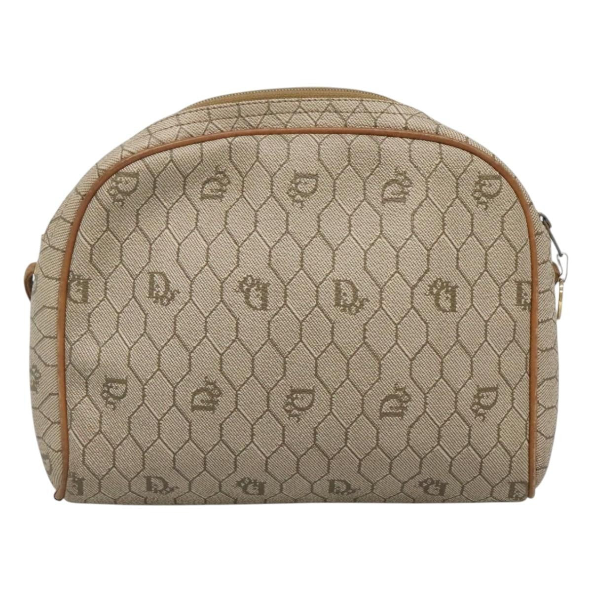 Christian Dior Vintage Honeycomb Shoulder Bag Canvas Beige Canvas Bag ()