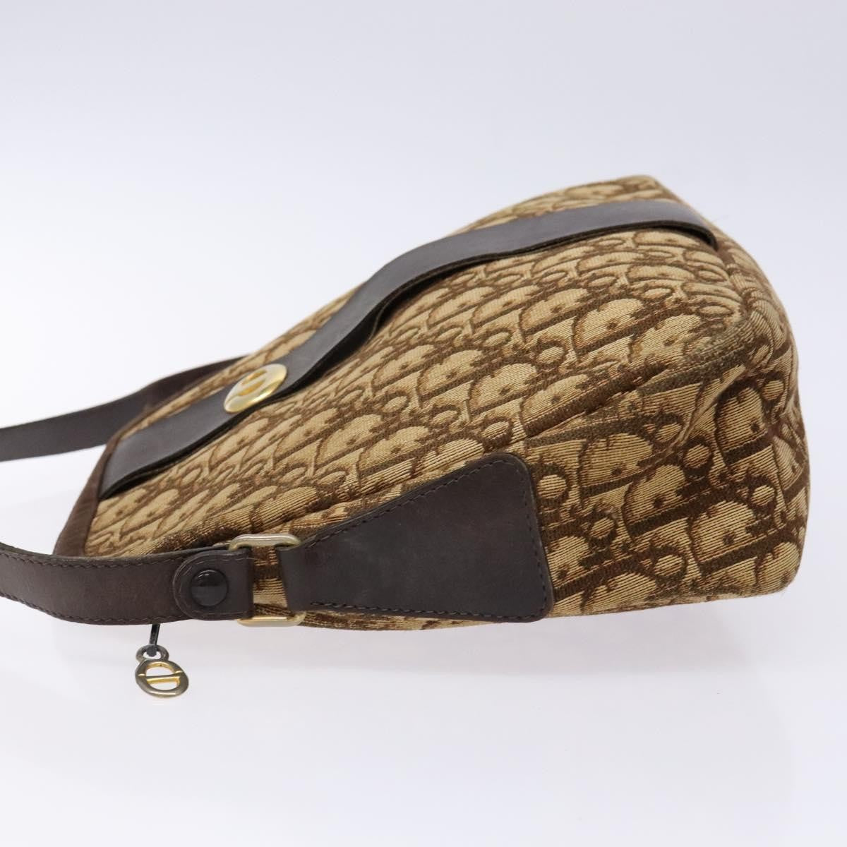 Christian Dior Vintage Trotter Shoulder Bag Canvas Brown Canvas Bag ()
