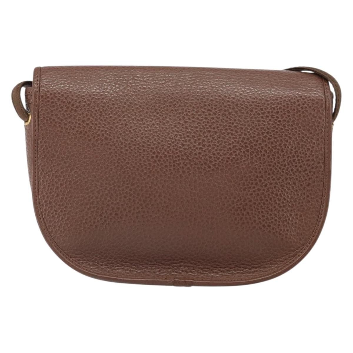Christian Dior Vintage Cd Flap Shoulder Bag Leather Brown Leather Shoulder Bag Bag ()