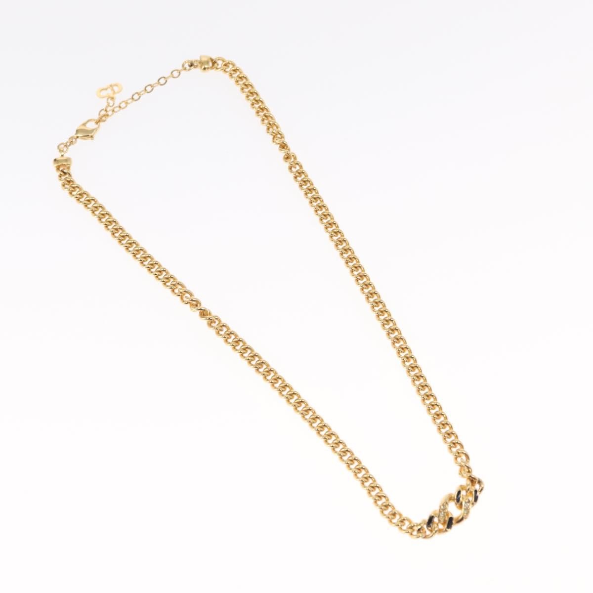 Christian Dior Vintage Cd Pendant Necklace Metal Gold Metal Necklace Jewelry ()