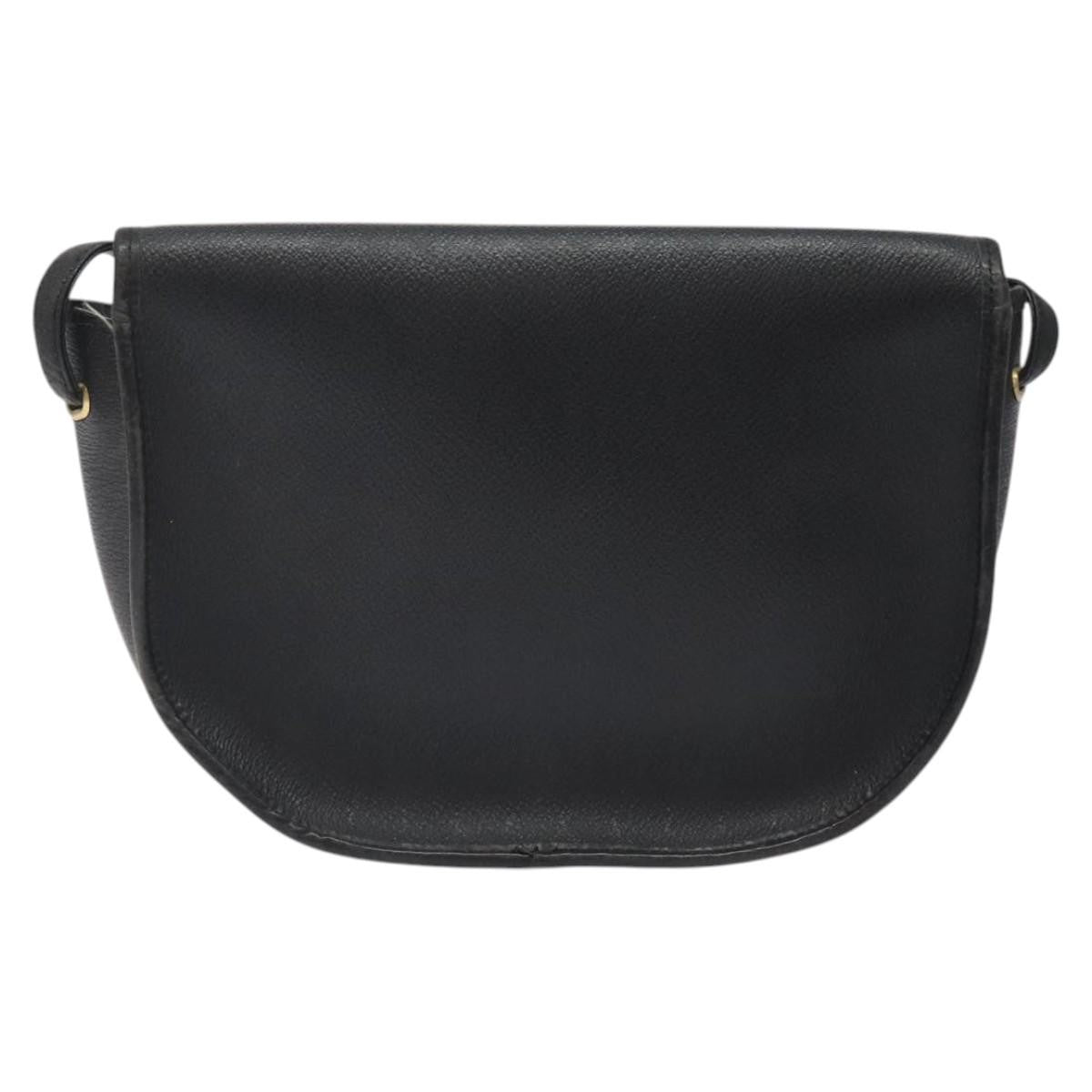 Christian Dior Vintage Honeycomb Flap Crossbody Bag Coated Canvas Black Canvas Bag ()